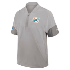 Sideline Short Sleeve Quarter-Zip Dri-FIT Coach Jacket - Miami Dolphins