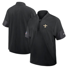 Sideline Short Sleeve Quarter-Zip Dri-FIT Coach Jacket - New Orleans Saints
