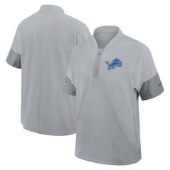 Sideline Short Sleeve Quarter-Zip Dri-FIT Coach Jacket - Detroit Lions