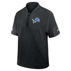 Sideline Short Sleeve Quarter-Zip Dri-FIT Coach Jacket - Detroit Lions