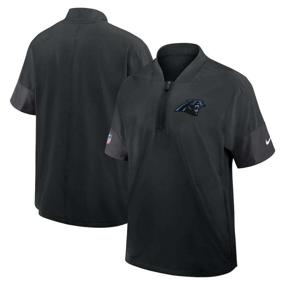 Sideline Short Sleeve Quarter-Zip Dri-FIT Coach Jacket - Carolina Panthers