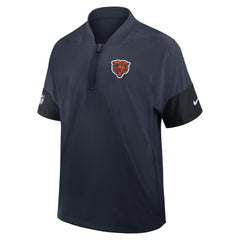 Sideline Short Sleeve Quarter-Zip Dri-FIT Coach Jacket - Chicago Bears