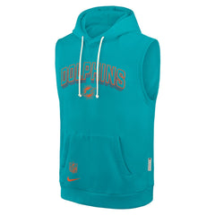 Sideline Standard Issue Dri-FIT Sleeveless Hoodie - Miami Dolphins