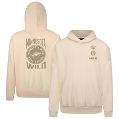 NHL Cream Minnesota Wild Levelwear Contact Stamp Pullover Hoodie