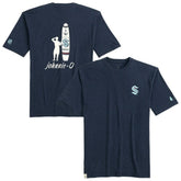 NHL Navy Seattle Kraken johnnie-O Heathered Spencer T-Shirt