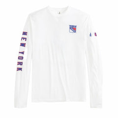 NHL White New York Rangers johnnie-O Adam Long Sleeve T-Shirt