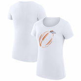 G-III 4Her by Carl Banks Women's Super-Slim Fit Lightweight Subtle Football T-Shirt - Denver Broncos