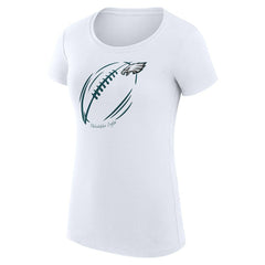 G-III 4Her by Carl Banks Women's Super-Slim Fit Lightweight Subtle Football T-Shirt - Philadelphia Eagles