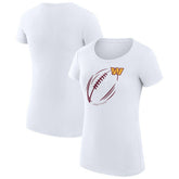G-III 4Her by Carl Banks Women's Super-Slim Fit Lightweight Subtle Football T-Shirt - Washington Commanders