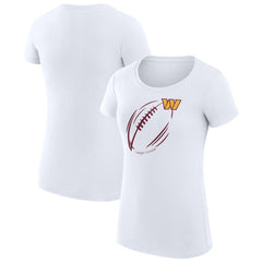 G-III 4Her by Carl Banks Women's Super-Slim Fit Lightweight Subtle Football T-Shirt - Washington Commanders