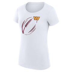 G-III 4Her by Carl Banks Women's Super-Slim Fit Lightweight Subtle Football T-Shirt - Washington Commanders