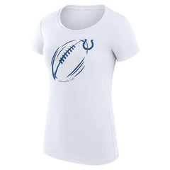 G-III 4Her by Carl Banks Women's Super-Slim Fit Lightweight Subtle Football T-Shirt - Indianapolis Colts