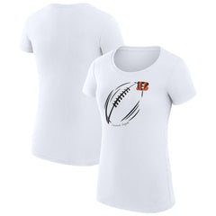 G-III 4Her by Carl Banks Women's Super-Slim Fit Lightweight Subtle Football T-Shirt - Cincinnati Bengals