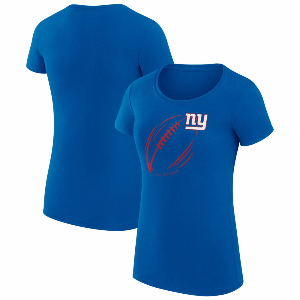 G-III 4Her by Carl Banks Women's Super-Slim Fit Lightweight Subtle Football T-Shirt - New York Giants