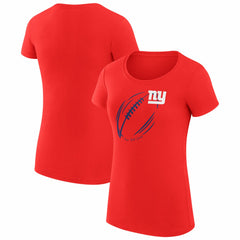 G-III 4Her by Carl Banks Women's Super-Slim Fit Lightweight Subtle Football T-Shirt - New York Giants