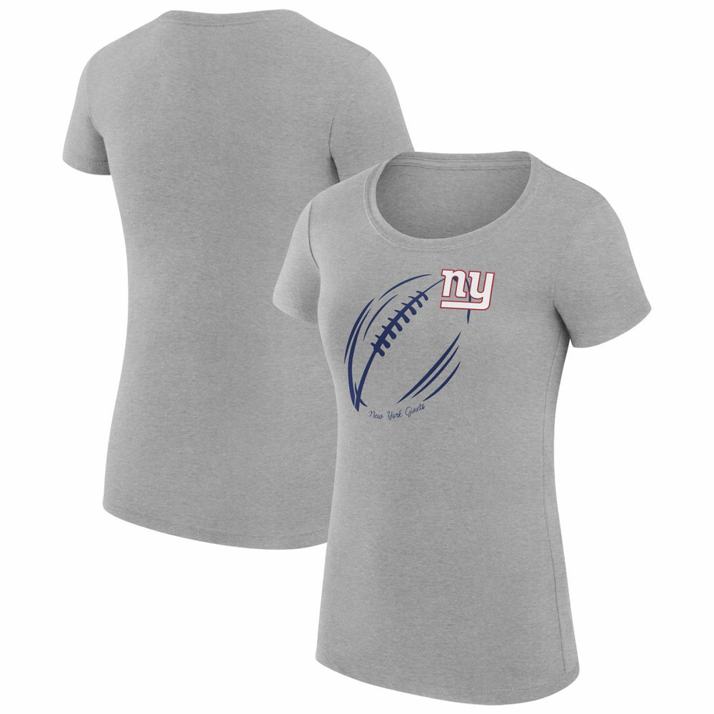 G-III 4Her by Carl Banks Women's Super-Slim Fit Lightweight Subtle Football T-Shirt - New York Giants