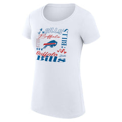 G-III 4Her by Carl Banks Women's Super-Slim Fit Lightweight Collage Team T-Shirt - Buffalo Bills