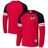 NHL Red Chicago Blackhawks Mitchell & Ness Thermal Henley Long Sleeve T-Shirt