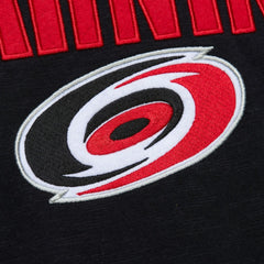 NHL Black/Red Carolina Hurricanes Mitchell & Ness Legendary Slub Raglan Long Sleeve T-Shirt
