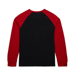 NHL Black/Red New Jersey Devils Mitchell & Ness Legendary Slub Raglan Long Sleeve T-Shirt