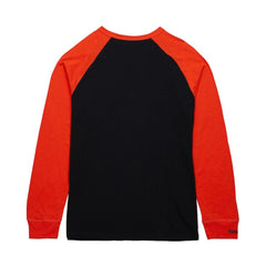 NHL Black/Orange Philadelphia Flyers Mitchell & Ness Legendary Slub Raglan Long Sleeve T-Shirt