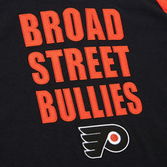 NHL Black/Orange Philadelphia Flyers Mitchell & Ness Legendary Slub Raglan Long Sleeve T-Shirt