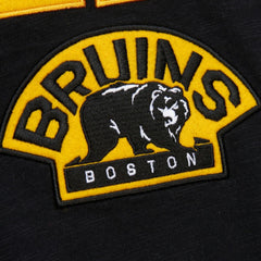 NHL Black/Gold Boston Bruins Mitchell & Ness Legendary Slub Raglan Long Sleeve T-Shirt