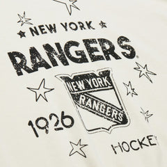 NHL Cream New York Rangers Mitchell & Ness Women's Logo 3.0 Pullover Sweatshirt