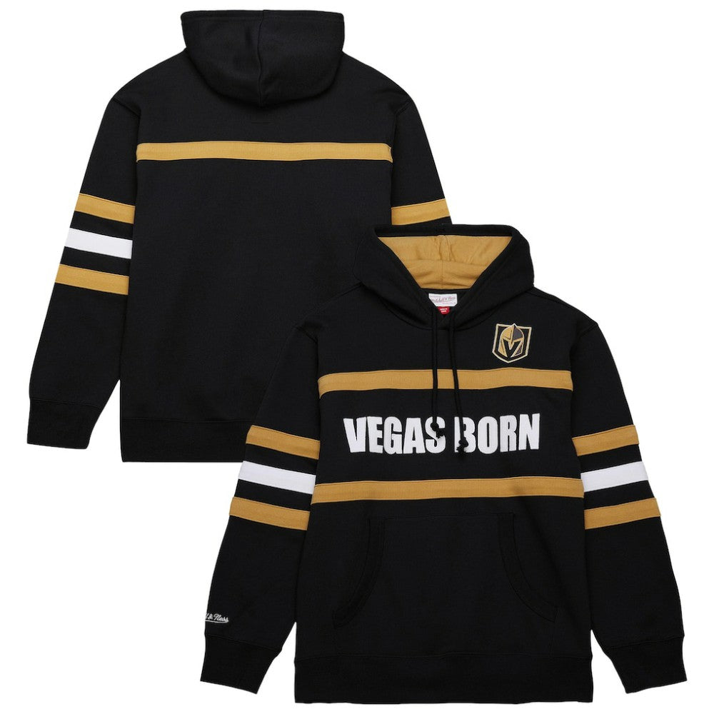NHL Black Vegas Golden Knights Mitchell & Ness Head Coach Slogan Pullover Hoodie