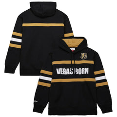NHL Black Vegas Golden Knights Mitchell & Ness Head Coach Slogan Pullover Hoodie