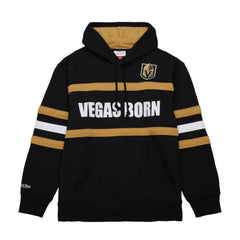 NHL Black Vegas Golden Knights Mitchell & Ness Head Coach Slogan Pullover Hoodie