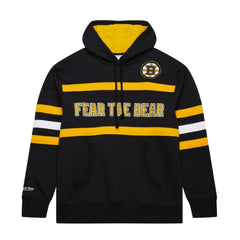 NHL Black Boston Bruins Mitchell & Ness Head Coach Slogan Pullover Hoodie