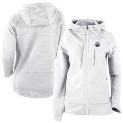 NHL White Edmonton Oilers Columbia Omni-Wick Pack It Up Full-Zip Jacket