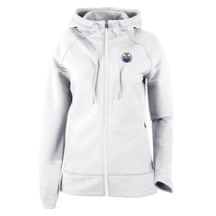 NHL White Edmonton Oilers Columbia Omni-Wick Pack It Up Full-Zip Jacket