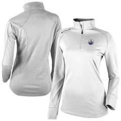 NHL White Edmonton Oilers Columbia Women's Omni-Wick Shotgun 2.0 Quarter-Zip Pullover Top