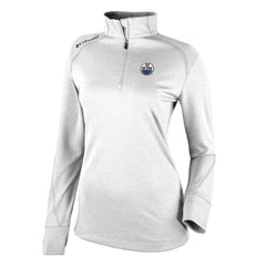 NHL White Edmonton Oilers Columbia Women's Omni-Wick Shotgun 2.0 Quarter-Zip Pullover Top