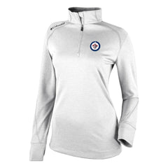 NHL White Winnipeg Jets Columbia Women's Omni-Wick Shotgun 2.0 Quarter-Zip Pullover Top
