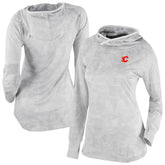 NHL White Calgary Flames Columbia Women's Omni-Wick Sunday Ball Pullover Hoodie