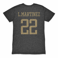 Lautaro Martinez Argentina National Team 1863FC Retro Player Tri-Blend T-Shirt - Black