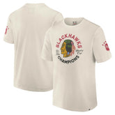 NHL White Chicago Blackhawks Fanatics Decades Collection Timeless T-Shirt