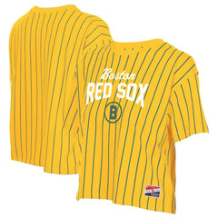 MLB Boston Red Sox New Era Women's 2025 City Connect Pinstripe T-Shirt