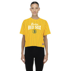 MLB Boston Red Sox New Era Women's 2025 City Connect Pinstripe T-Shirt