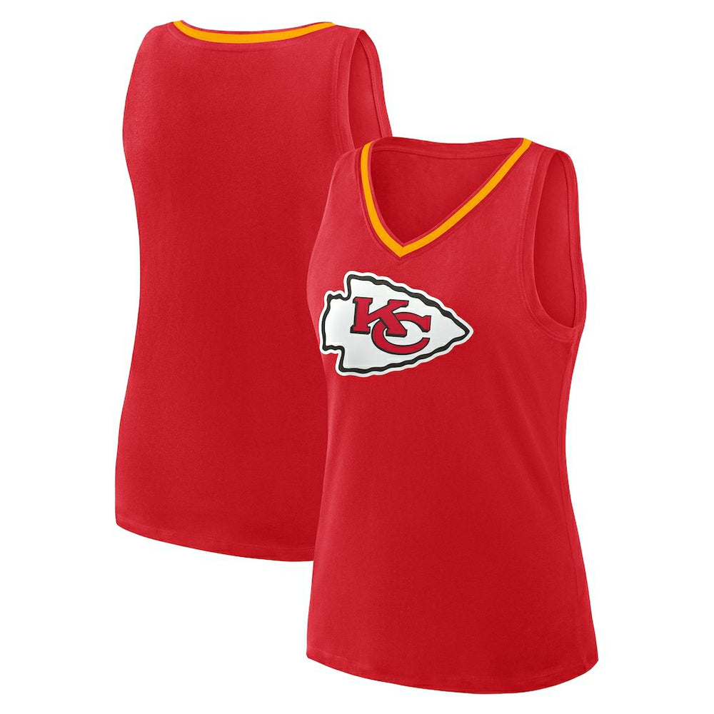 Logo Athletic Women's Plus Size Stellar Win V-Neck Tank Top - Kansas City Chiefs