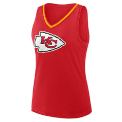 Logo Athletic Women's Plus Size Stellar Win V-Neck Tank Top - Kansas City Chiefs