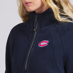 NHL True Navy|True Navy Montreal Canadiens lululemon Women's Scuba Oversized Half-Zip Hoodie