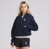 NHL True Navy|True Navy Seattle Kraken lululemon Women's Scuba Oversized Half-Zip Hoodie