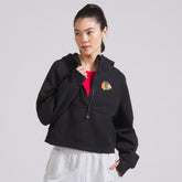 NHL Black|Black Chicago Blackhawks lululemon Women's Scuba Oversized Half-Zip Hoodie