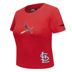 MLB St. Louis Cardinals Pro Standard Women's Game Day Classics Baby Doll Cropped T-Shirt