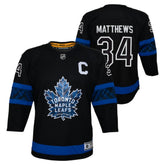 NHL Black Auston Matthews Toronto Maple Leafs Youth Alternate Premier Player Jersey