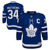 NHL Blue Auston Matthews Toronto Maple Leafs Youth Home Premier Player Jersey